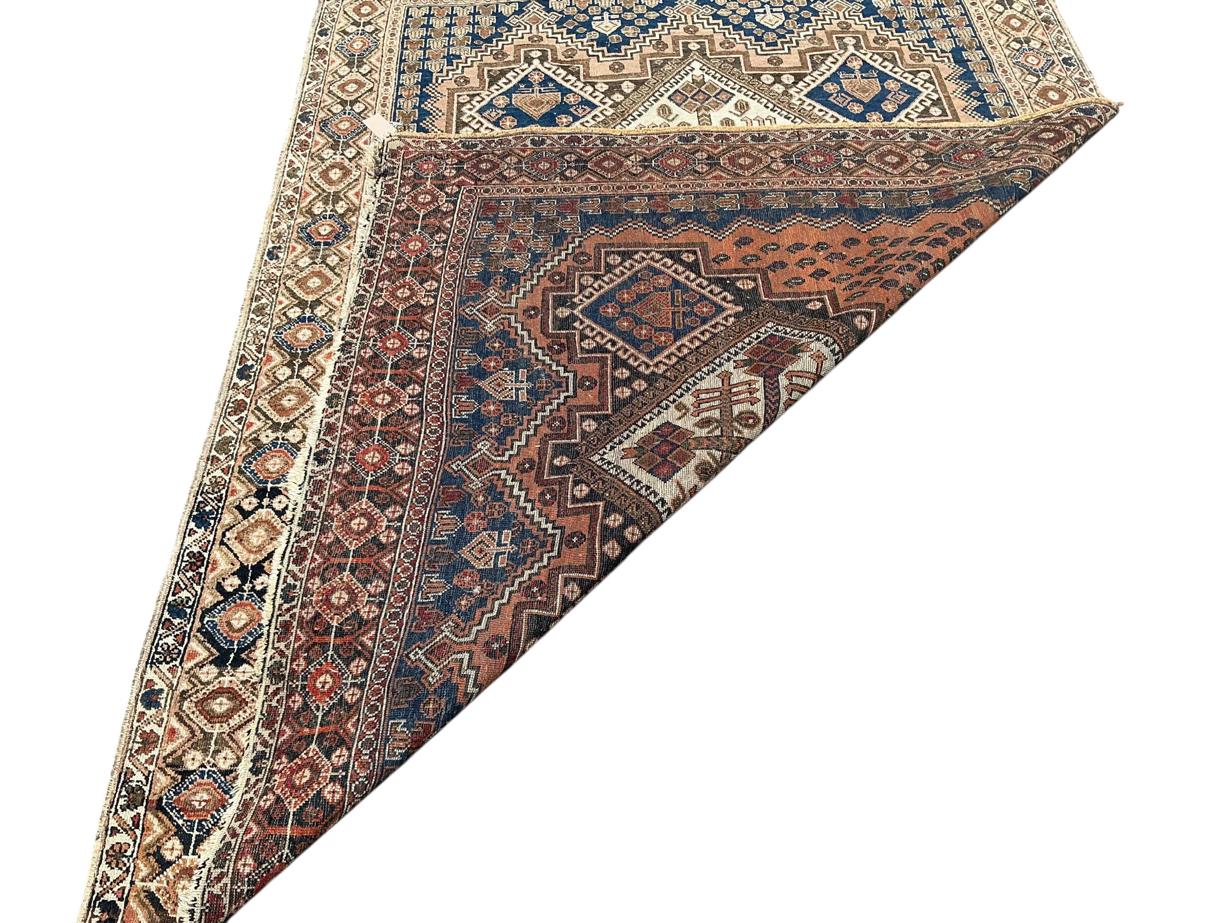 A Persian tribal Afshar geometric rug, 200 x 150cm
